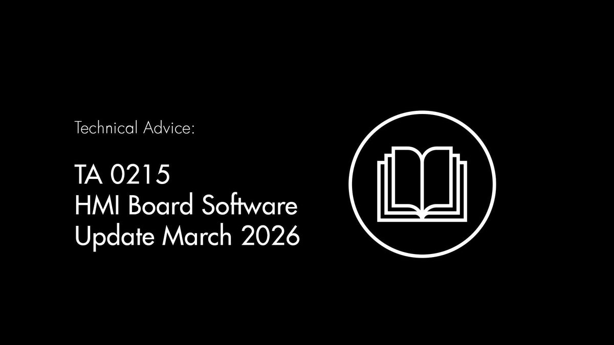 Technical Advice 0215: HMI Board Software Update March 2026