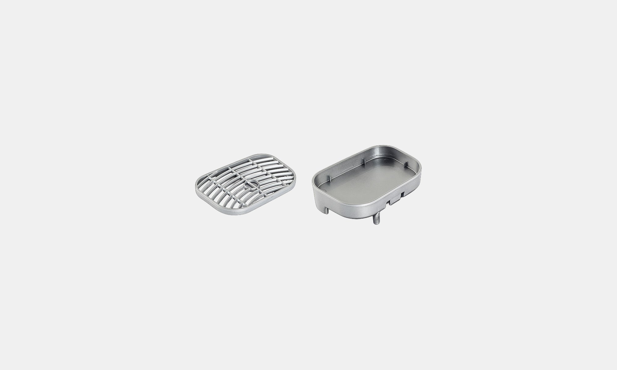 B4.1 Drip Tray Set with Drainage - Silver