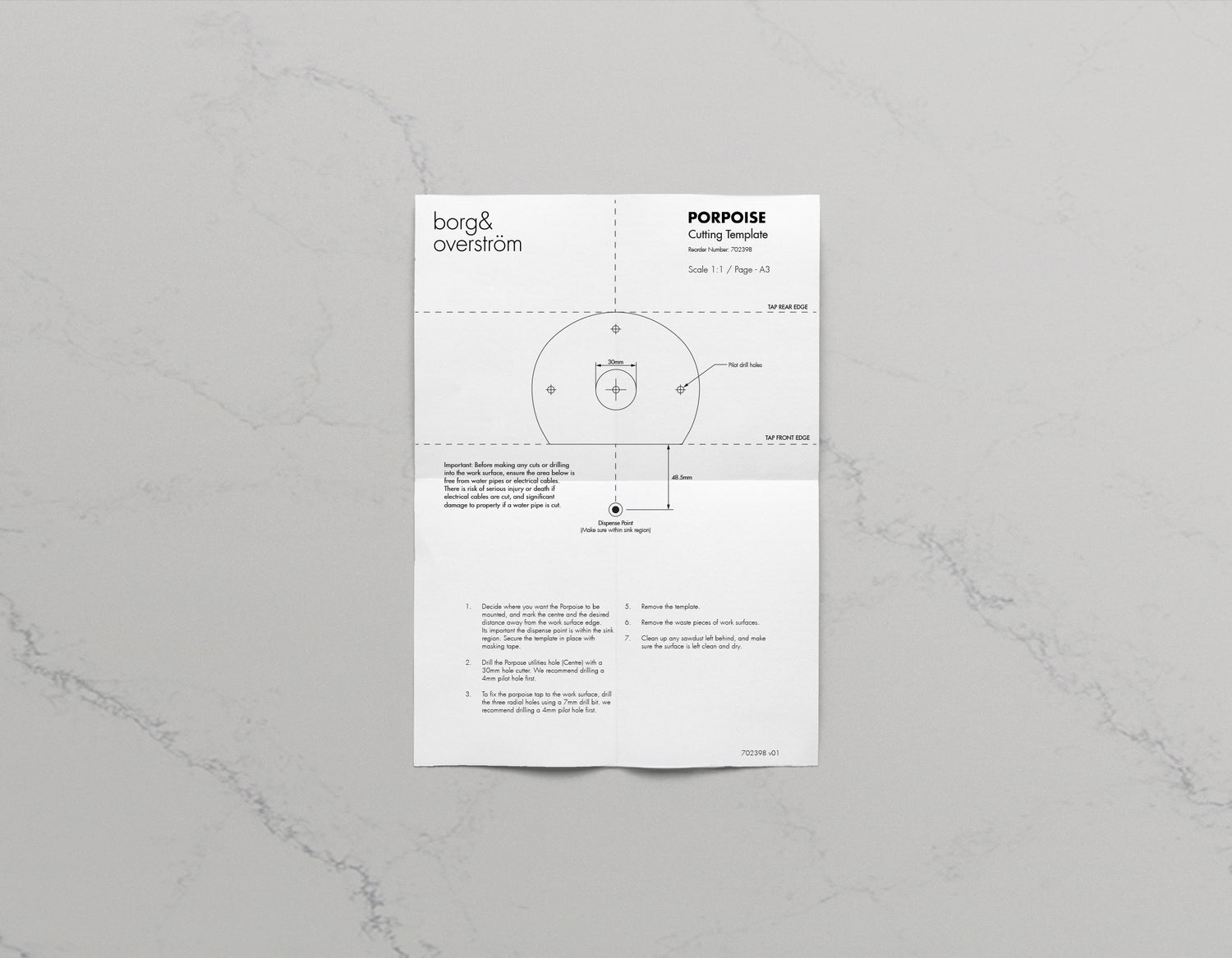 Porpoise Cutting Template